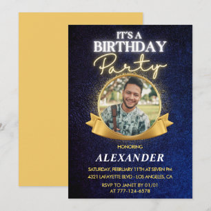 Invitaciones para cumpleaños 34 de hombre Elegante