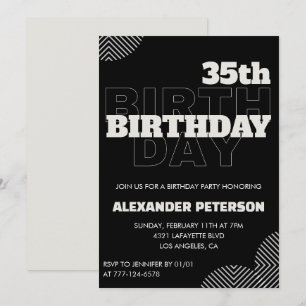 invitaciones para cumpleaños 35 hombres fiesta neg