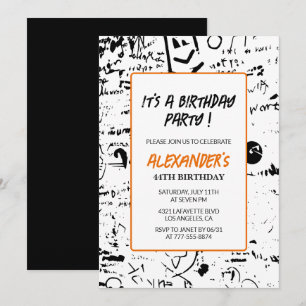 Invitaciones para cumpleaños 44 de hombres Fiesta