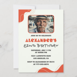 Invitaciones para cumpleaños 82 de hombres moderno