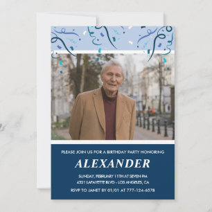Invitaciones para cumpleaños 85 de hombre Foto Azu
