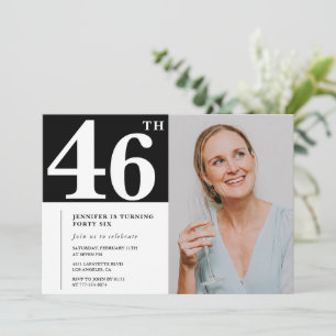 Invitaciones para cumpleaños número 46 en foto en 