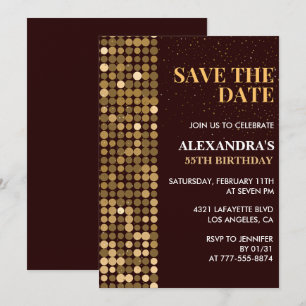 Invitaciones para cumpleaños número 55 Guarde la f