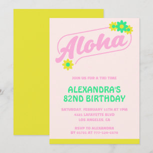 invitaciones para cumpleaños número 82 Tropical Al