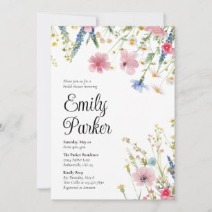 Invitaciones para Desayuno de Novia de Flores Silv