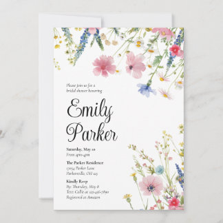 Invitaciones para Desayuno de Novia de Flores Silv