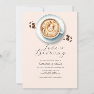 Invitaciones para Desayuno Nupcial con Café Love i