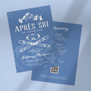 Invitaciones para despedida de soltera de esquí de