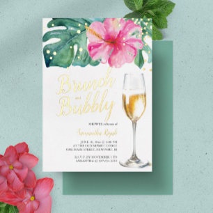 Invitaciones para Despedida de Soltera Flor Trop