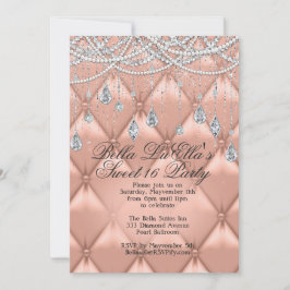Invitaciones para Diamante, Perlas y Bling Party