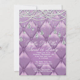 Invitaciones para Diamante, Perlas y Bling Party