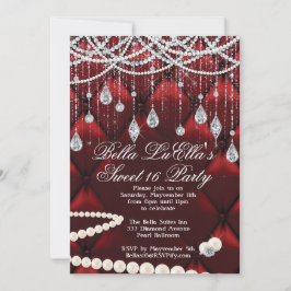 Invitaciones para Diamante, Perlas y Bling Party