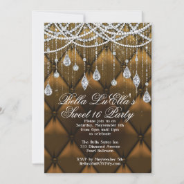 Invitaciones para Diamante, Perlas y Bling Party
