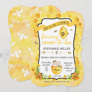 Invitaciones para ducha Bee Baby