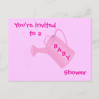 Invitaciones para ducha de bebé El agua rosa puede