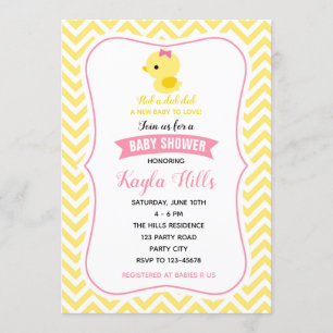 Invitaciones para ducha de bebé pack (Chevron amar
