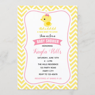 Invitaciones para ducha de bebé pack (Chevron amar