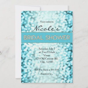 Invitaciones para DUCHA DE NOVIA Luces Brillantes