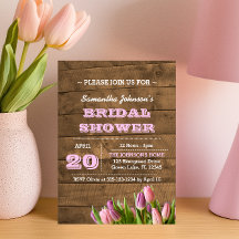 Invitaciones para duchas de novias Tulips & Barnwo