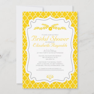 Invitaciones para duchas nupciales Gold Quatrefoil