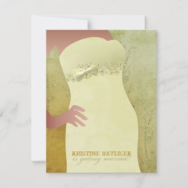 Invitaciones para duchas nupciales Kristine (Anverso)
