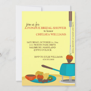 Invitaciones para duchas nupciales o Fiesta Fondue