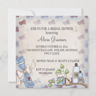Invitaciones para duchas nupciales (tema de bellez