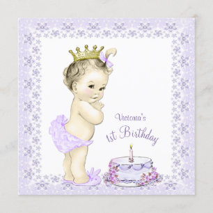 Invitaciones para el 1er cumpleaños de la Princesa