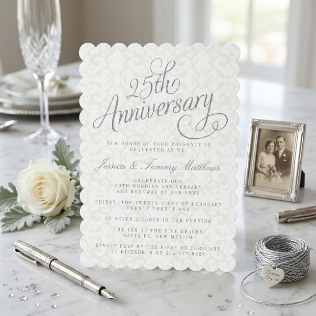 Invitaciones para el 25º Aniversario de Bodas de P (Subido por el creador)
