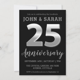 invitaciones para el 25º aniversario del boda de p