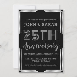 invitaciones para el 25º aniversario del boda de p