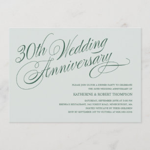 Invitaciones para el 30º Aniversario de Boda de Pe