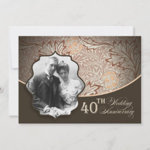 invitaciones para el 40 aniversario con foto