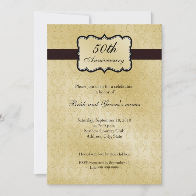 Invitaciones para el 50º aniversario (Anverso)