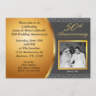 Invitaciones para el 50 Aniversario de Boda