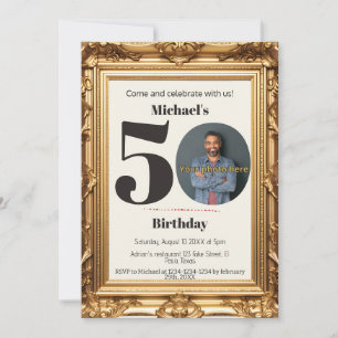 Invitaciones para el 50 cumpleaños: Pon tu foto, Q
