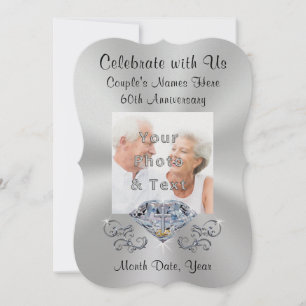 Invitaciones para el 60º Aniversario de Boda Crist