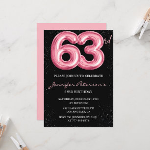 Invitaciones para el 63 cumpleaños de Black Pink G