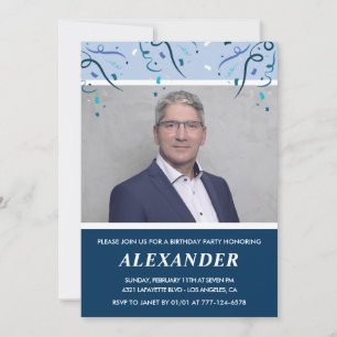 Invitaciones para el 65º cumpleaños de los hombres