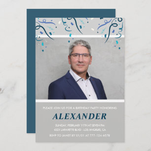 Invitaciones para el 65 aniversario de los hombres