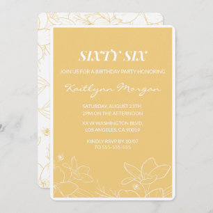 Invitaciones para el 66º cumpleaños de Floral Mode