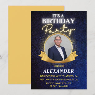 Invitaciones para el 70 cumpleaños de hombre Elega