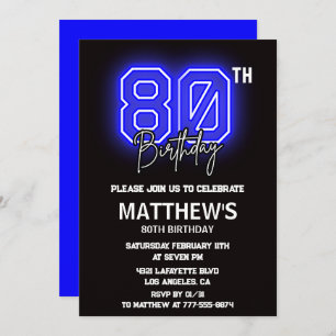 Invitaciones para el 80 cumpleaños del Black Sport