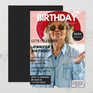 invitaciones para el 90 cumpleaños de ella Portada