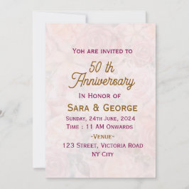 Invitaciones para el aniversario de Boda Floral