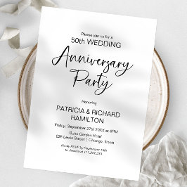 Invitaciones para el aniversario de bodas de calig