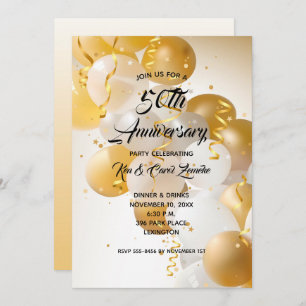 Invitaciones para el aniversario de los Globos de 