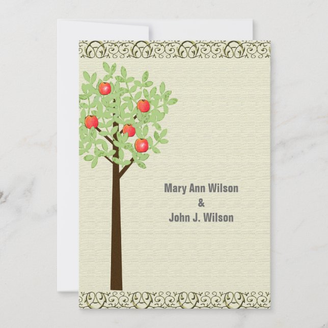 Invitaciones para el aniversario verde claro del á (Anverso)