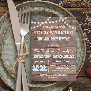 Invitaciones para el calentamiento de la casa de B