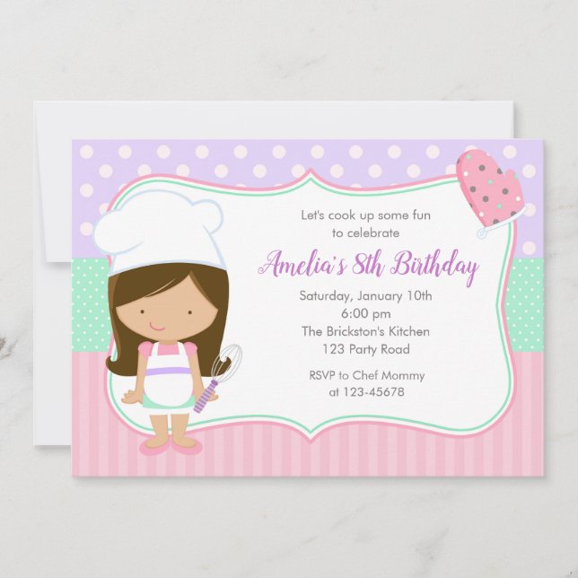 Invitaciones para el cumpleaños de los niños (Coci (Anverso)